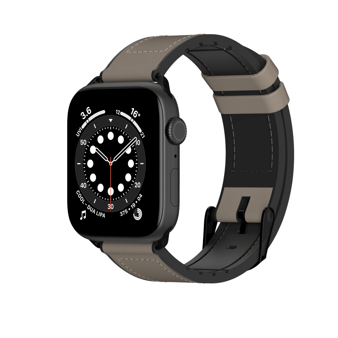 Accesorio switcheasy pulsera hybrid silicon cuero apple watch 38 / 40 / 41 mm color gris