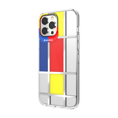 Estuche clasico switcheasy artist apple iphone 13 pro color mondrian