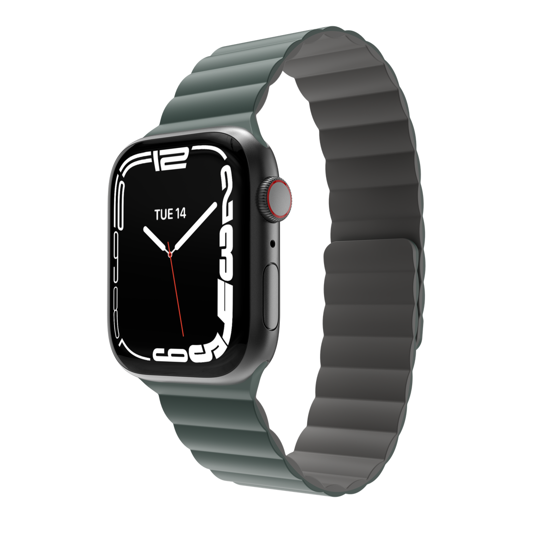 Accesorio mageasy pulsera silicone magnetic apple watch 38 / 40 / 41 mm verde pino