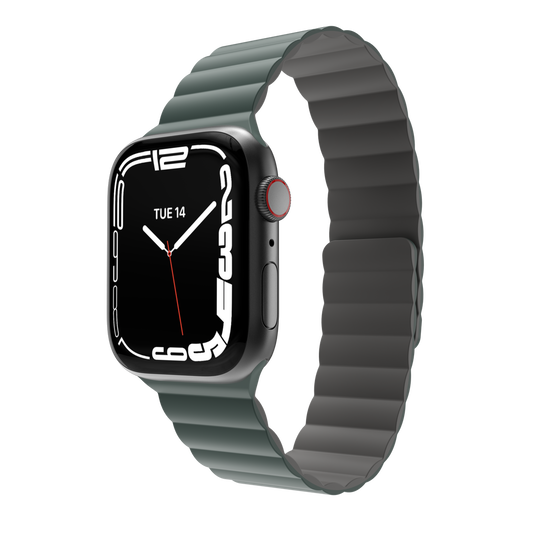 Accesorio mageasy pulsera silicone magnetic apple watch 38 / 40 / 41 mm verde pino