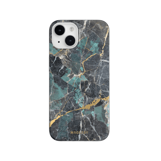 estuche clasico switcheasy marble  apple iphone 14 color azul