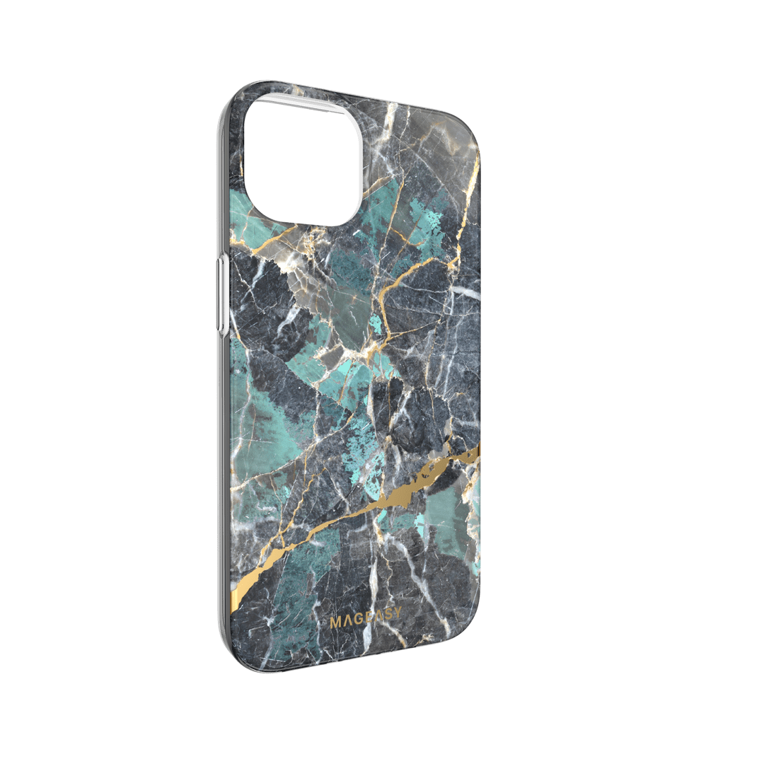 switcheasy marble apple iphone 14 classic case blue color