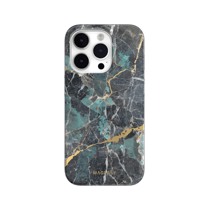 Estuche clasico switcheasy marble apple iphone 14 pro color azul