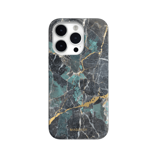 Estuche clasico switcheasy marble apple iphone 14 pro color azul