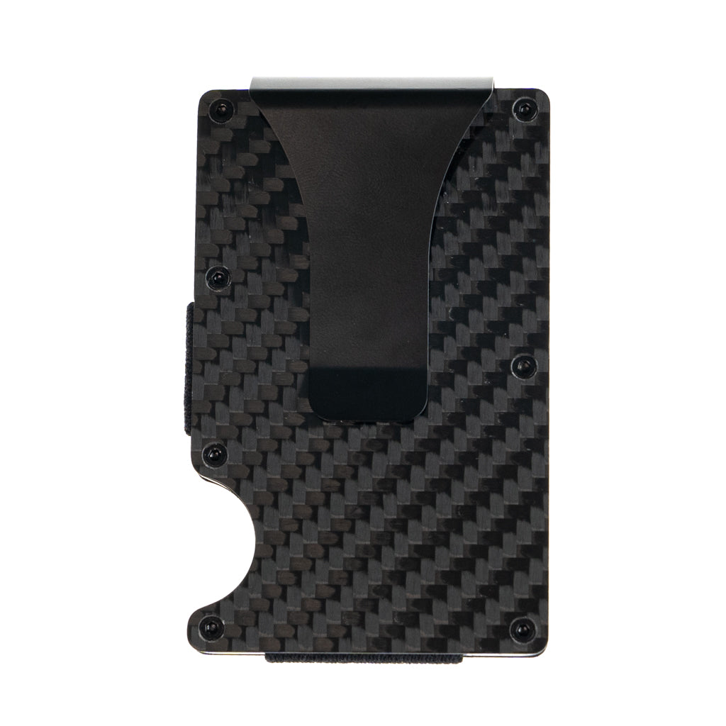 Accesorio el rey wallet con clip para 10 a 25 tarjetas de fibra carbon