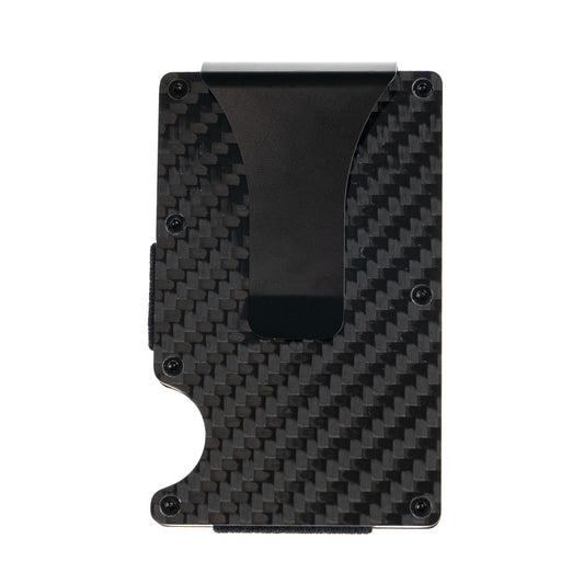 Accesorio el rey wallet con clip para 10 a 25 tarjetas de fibra carbon
