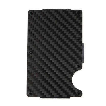 Accesorio el rey wallet con clip para 10 a 25 tarjetas de fibra carbon