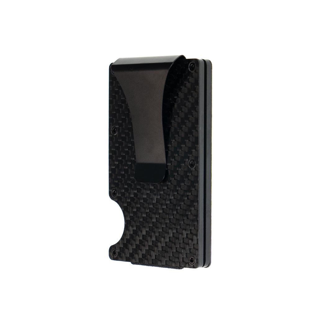 Accesorio el rey wallet con clip para 10 a 25 tarjetas de fibra carbon