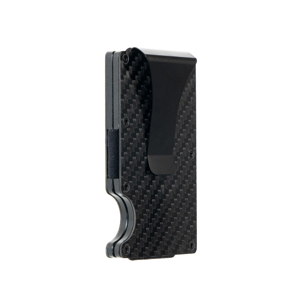 Accesorio el rey wallet con clip para 10 a 25 tarjetas de fibra carbon