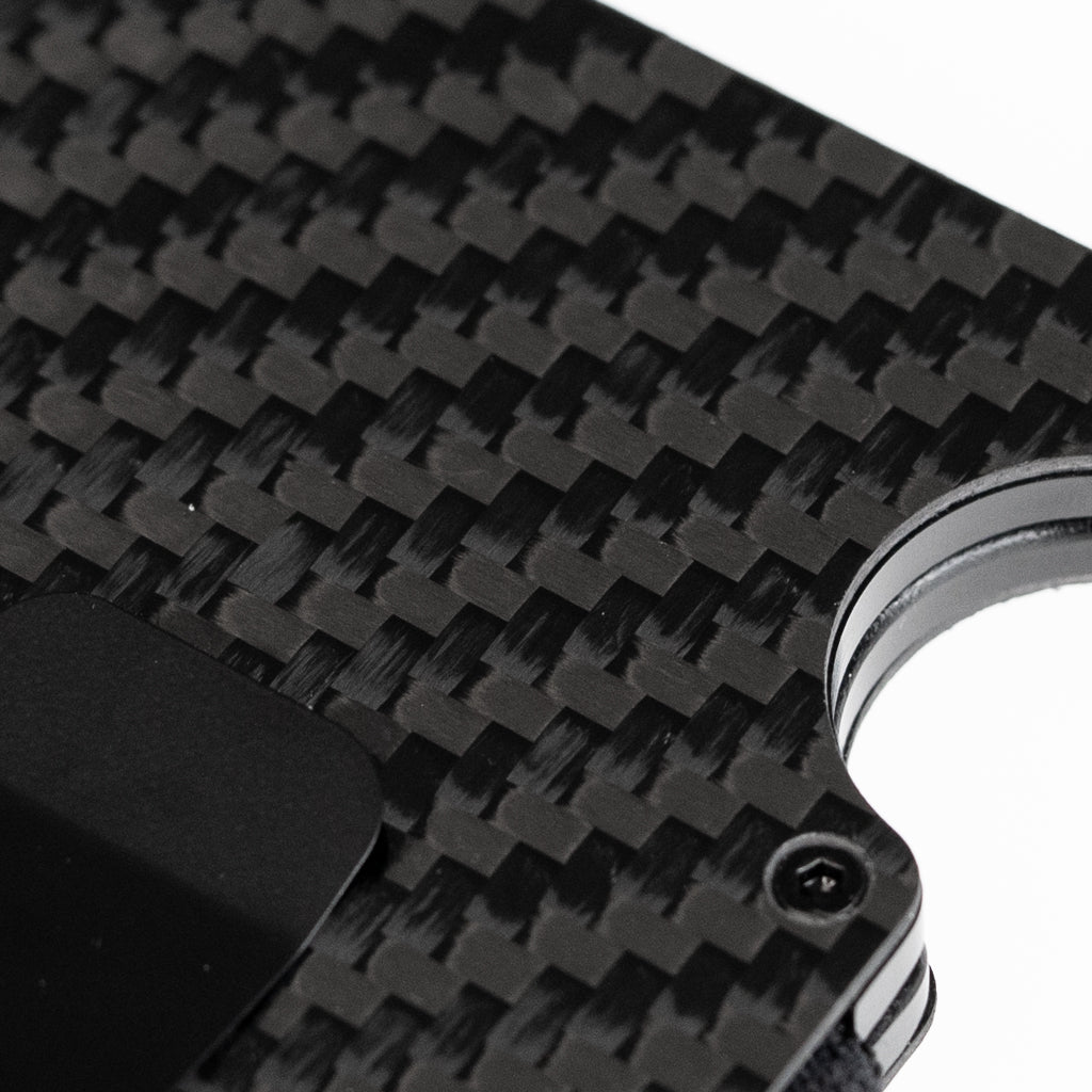 Accesorio el rey wallet con clip para 10 a 25 tarjetas de fibra carbon