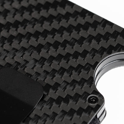 Accesorio el rey wallet con clip para 10 a 25 tarjetas de fibra carbon