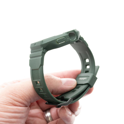 Estuche Spigen Rugged Armor Pro (Bumper Y Pulsera) 40 Mm 41 Mm Color Verde Musgo