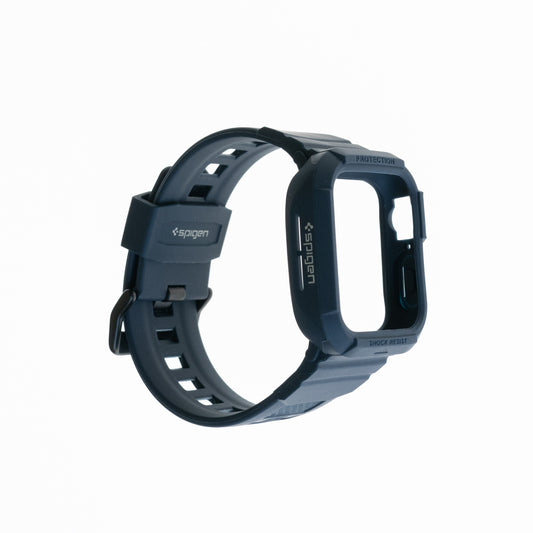 Estuche Spigen Rugged Armor Pro (Bumper Y Pulsera) 40 Mm 41 Mm Color Azul