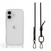 Estuche switcheasy roam iphone 16 roam m shockproof protective case with lanyard color transparente/negro