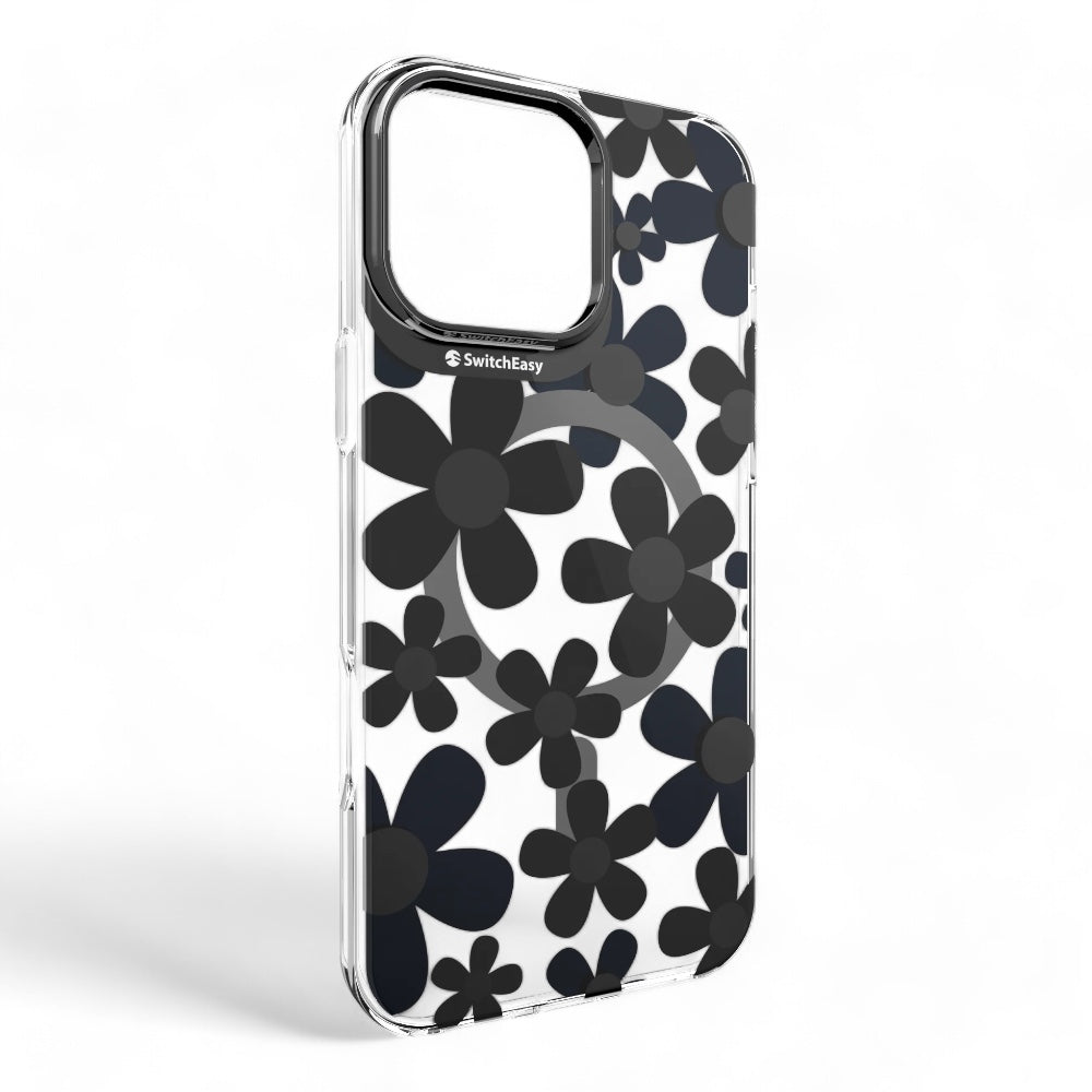 Estuche switcheasy skin iphone 16 pro max fleur m 3d patterned shockproof case black color multicolor