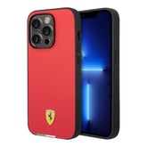 Estuche ferrari hard case iphone 14 pro max ferrari italian flag color rojo