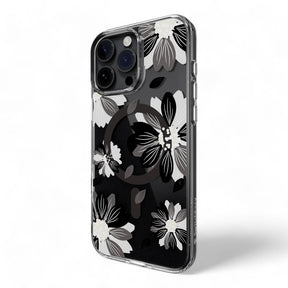 Estuche switcheasy skin iphone 16 pro max style m pattern shockproof case black flower color multicolor