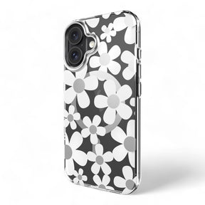 Estuche switcheasy skin iphone 16 plus fleur m 3d patterned shockproof case color blanco