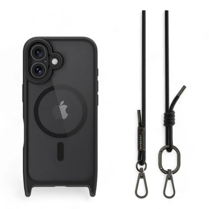 Estuche switcheasy roam iphone 16 roam m shockproof protective case with lanyard black/black color negro DIGITALSHOP