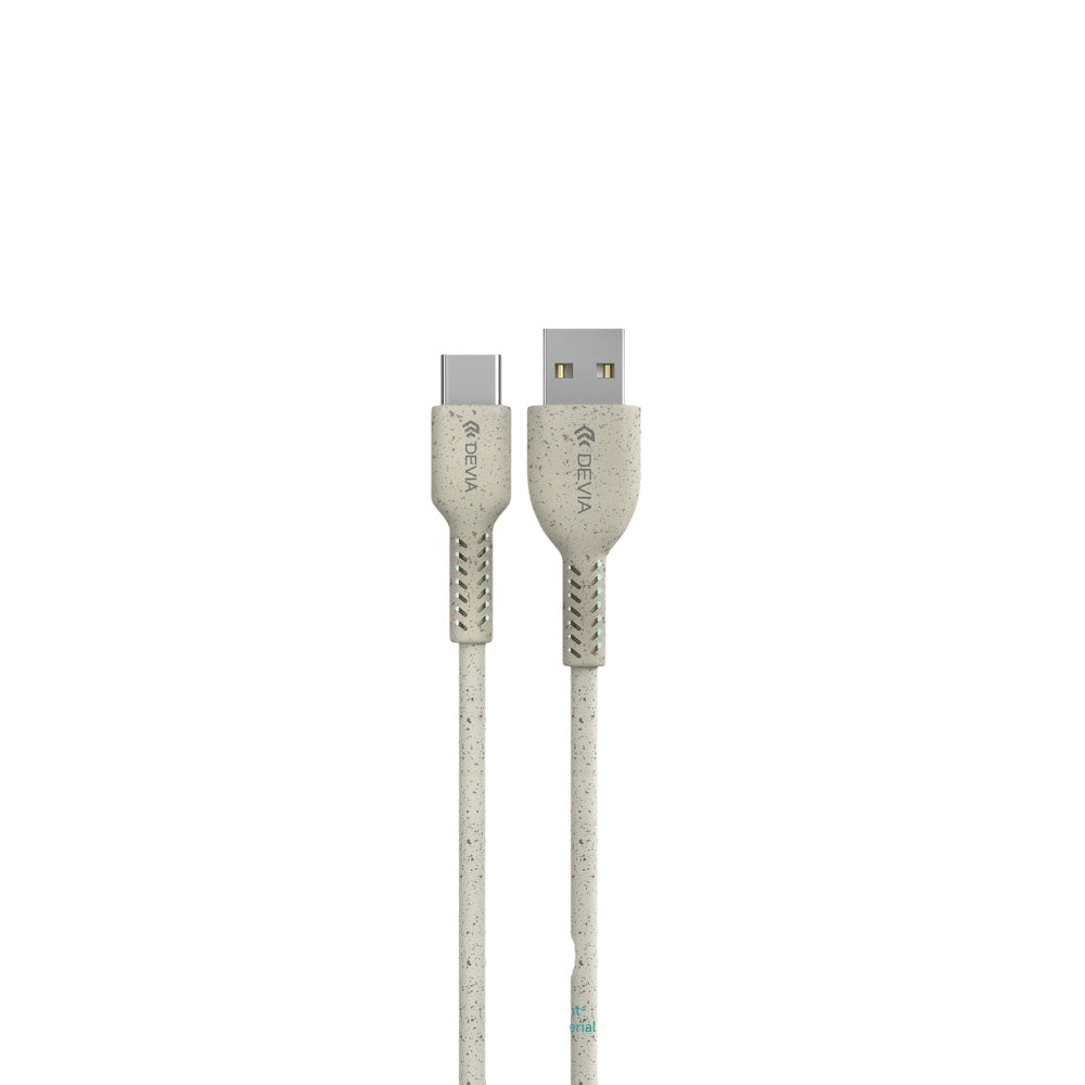 Cable devia micro usb environment-friendly plant straw cable set ( 30 pcs ) color blanco