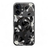 Estuche switcheasy skin iphone 16 style m pattern shockproof case black flower color multicolor