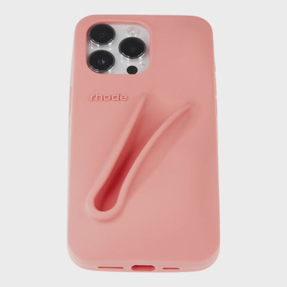 Rhode glamor iphone 15 pro max case peach pit