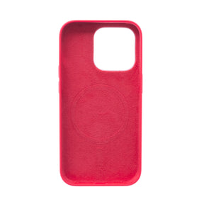 Estuche el rey silicon case magsafe iphone 14 pro max color rojo
