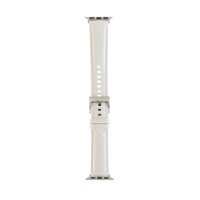 Accesorio generico pulsera de cuero apple watch 45 mm color blanco