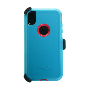 Estuche otterbox defender iphone xmax (6.5) color menta / fucsia