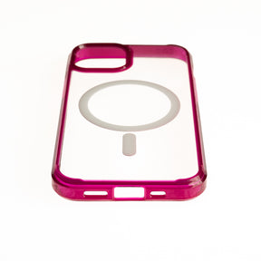 Estuche spigen magsafe marco iphone 12 / pro 6.1 color transparente / rosado