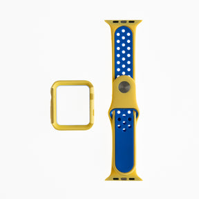 Accesorio generico pulsera nike con bumper apple watch 40 mm color amarillo / azul