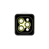 Accesorio el rey vidrio templado camara con borde plastico iphone 13pro / 13max color verde limon