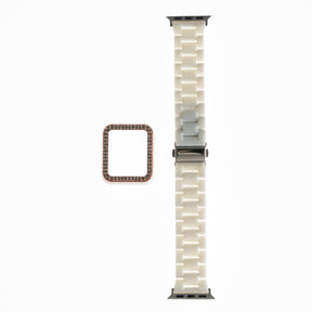 Accesorio generico pulsera con bumper de diamantes apple watch 42 mm color blanco