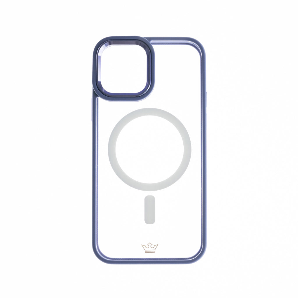 Estuche el rey magsafe iphone 12 pro color transparente / morado claro