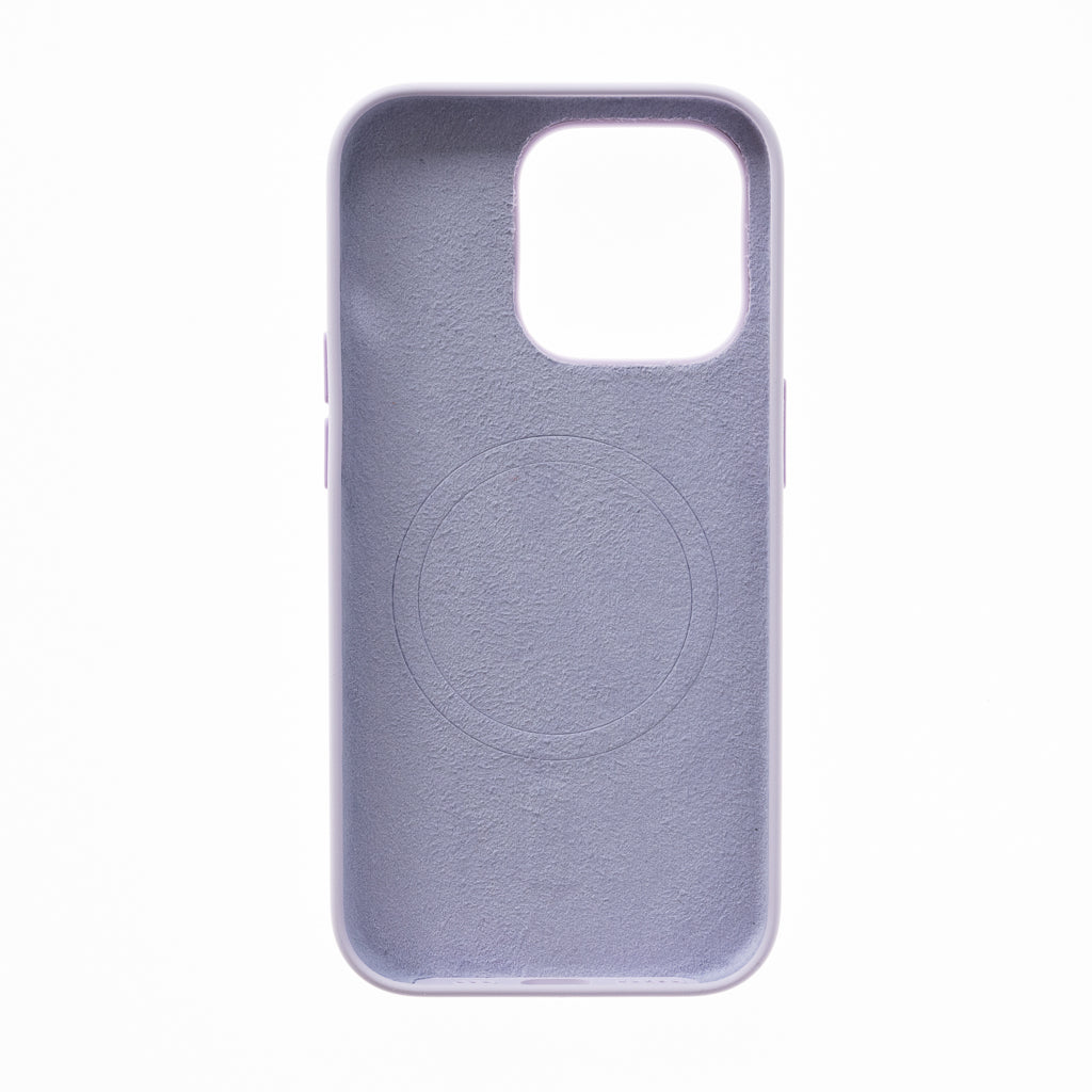Estuche el rey silicon case magsafe iphone 14 pro color lila
