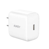 Cargador aukey pared 1 pack portable 20w pd wall color blanco
