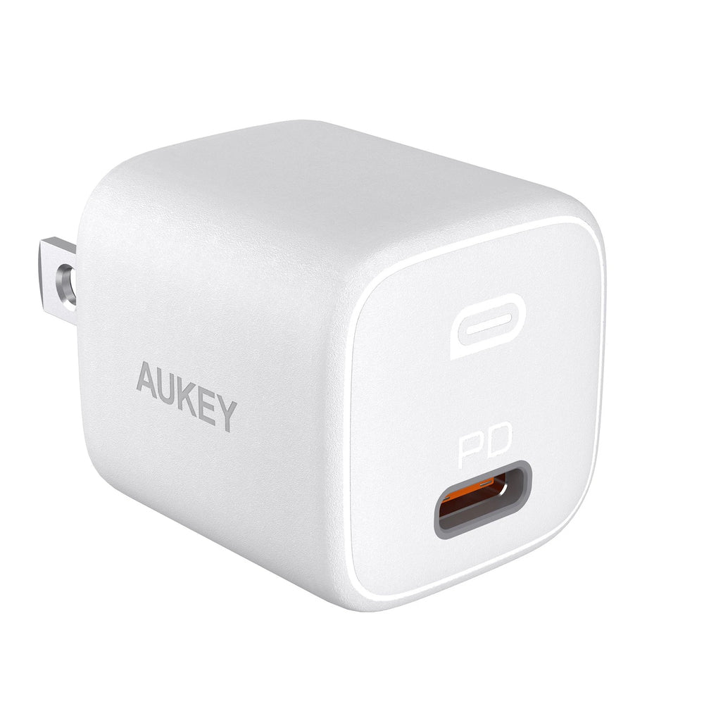 Cargador aukey pared ultra portable 20w pd wall color blanco