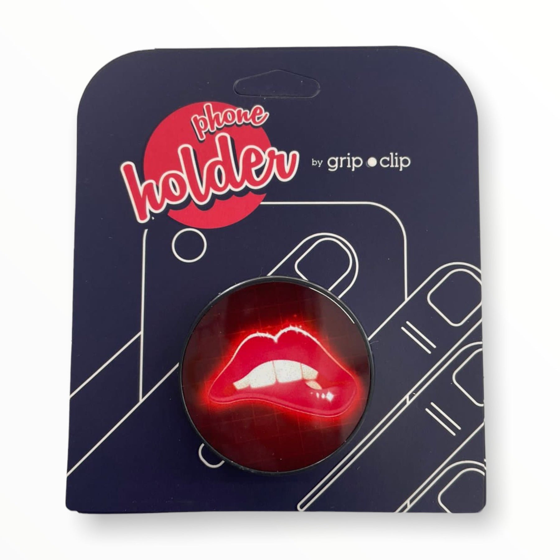 Accesorio grip clip holder labios color rojo