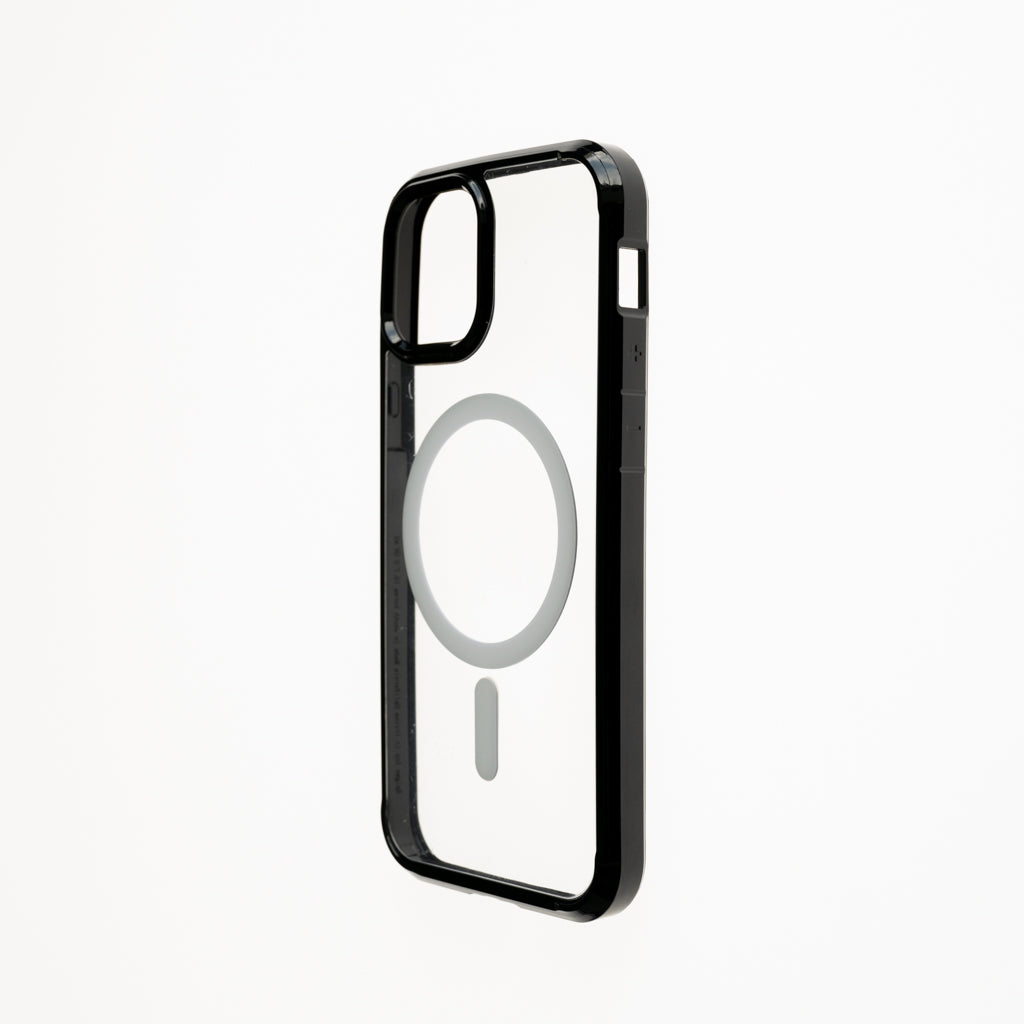 Estuche spigen magsafe iphone 13 marco color transparente / negro
