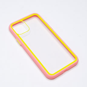 Estuche el rey iphone 11 pro max marco color transparente / rosado