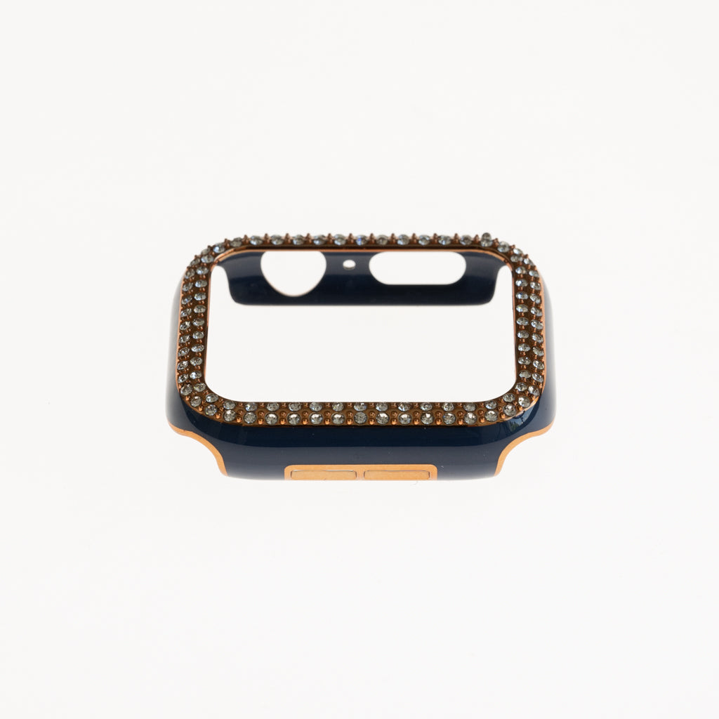 Accesorio generico pulsera con bumper de diamantes apple watch 41 mm color azul marino