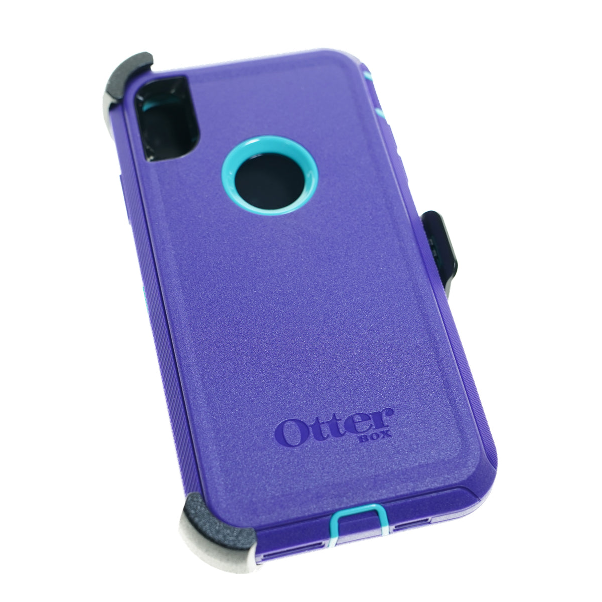 Estuche otterbox defender iphone xmax (6.5) color morado / menta
