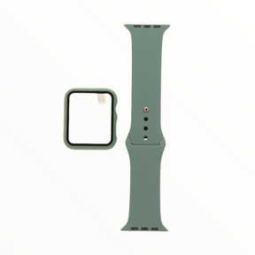 Accesorio el rey pulsera con bumper y protector de pantalla apple watch 42 mm color verde olivo