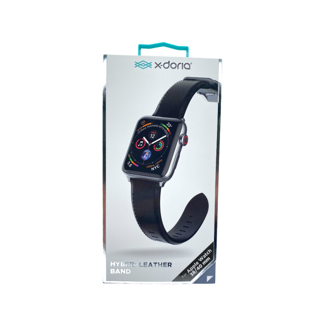 Accesorio xdoria pulsera de cuero apple watch 38 / 40 mm color negro